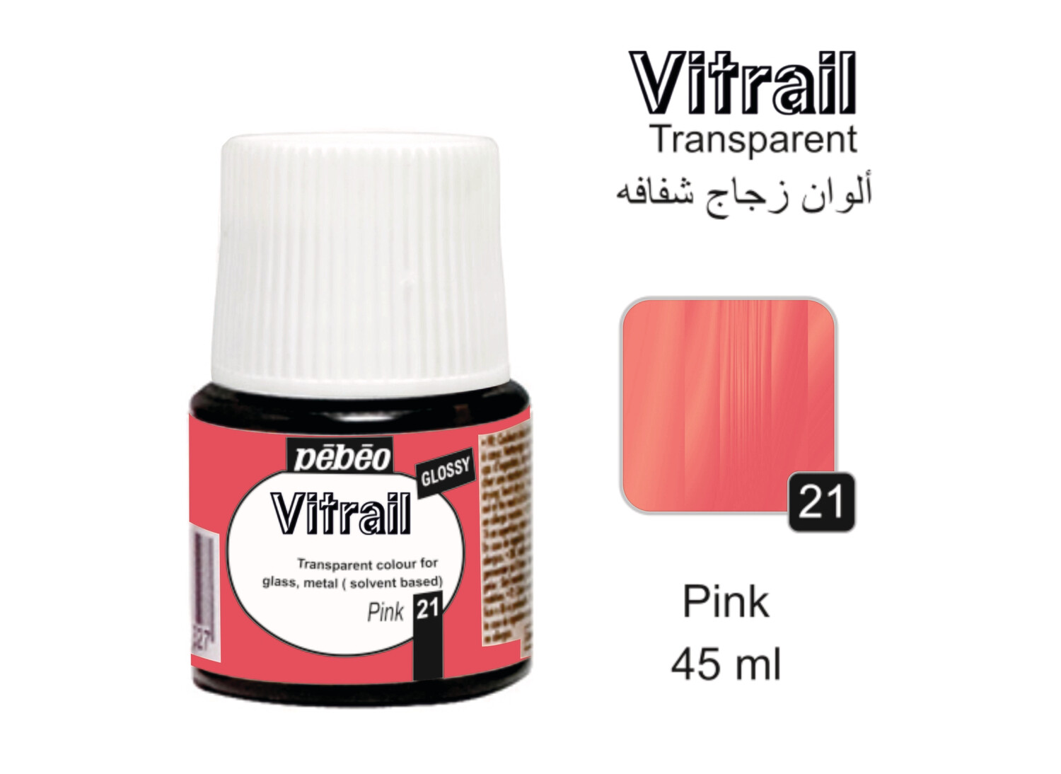 VITRAIL glass colors Pink No. 21, 45 ml