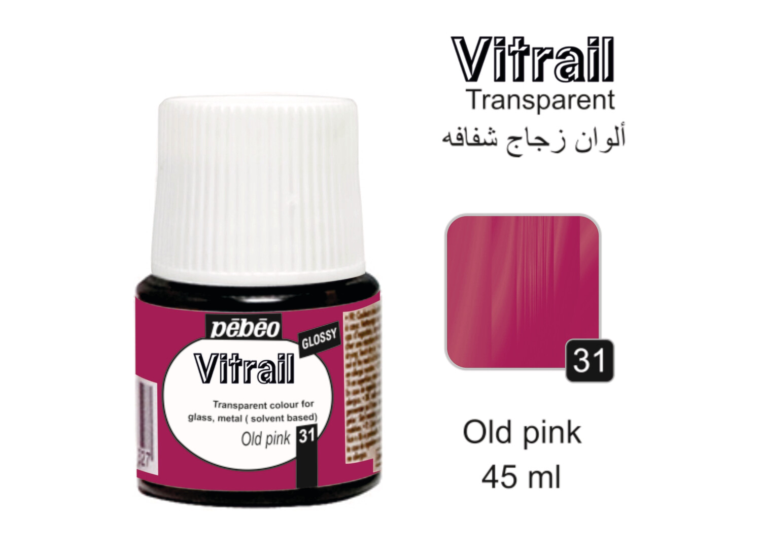 VITRAIL glass colors Old pink No. 31, 45 ml
