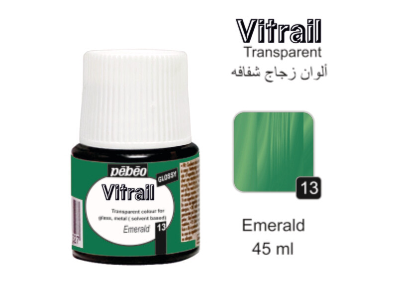 VITRAIL glass colors Emerald No. 13, 45 ml