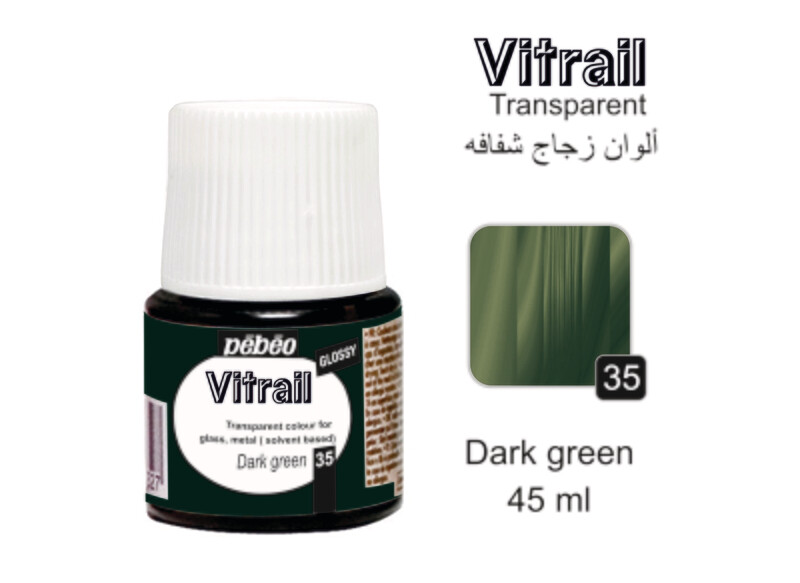 VITRAIL glass colors Dark green No. 35, 45 ml