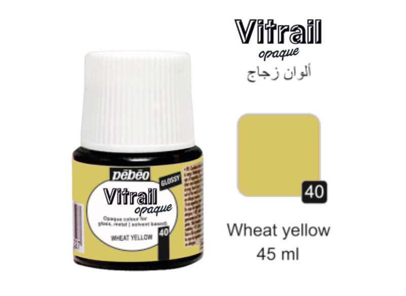 VITRAIL glass colors Wheat yellow No. 40, 45 ml, Opaque