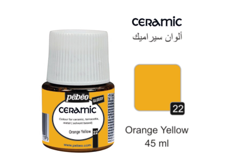 Ceramic colors Orange yellow, 45 ml No. 22