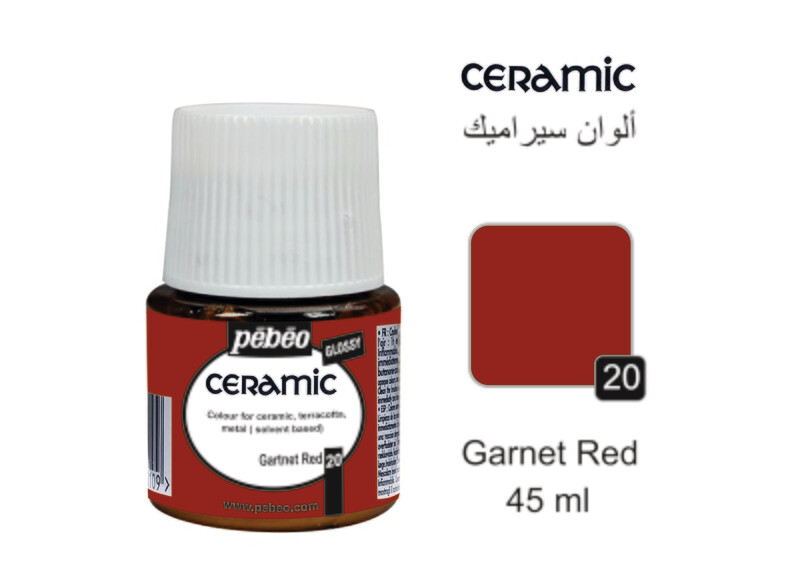 Ceramic colors Garnet red, 45 ml No. 20