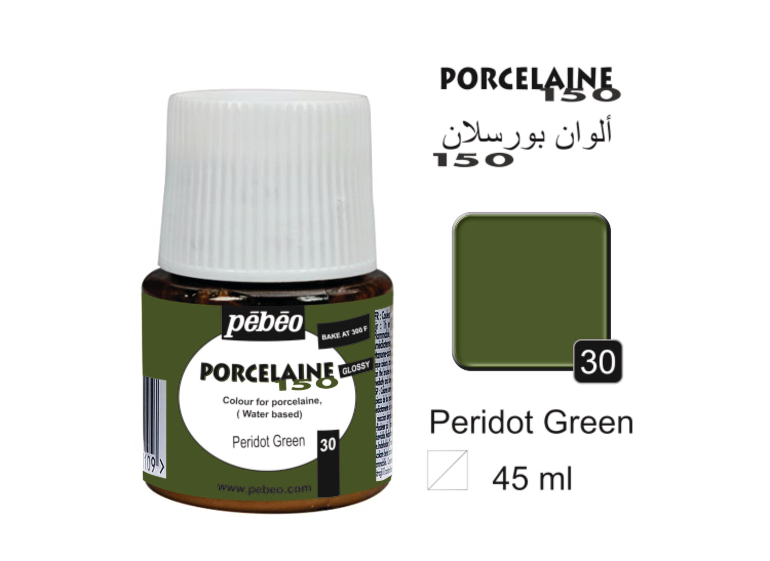 PORCELAINE 150, GLOSS 45 ml, Peridot green No. 30