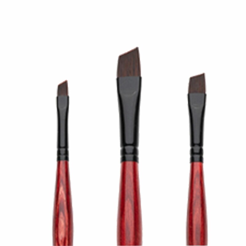 Interlocked Red Synthetic Angular Brushes