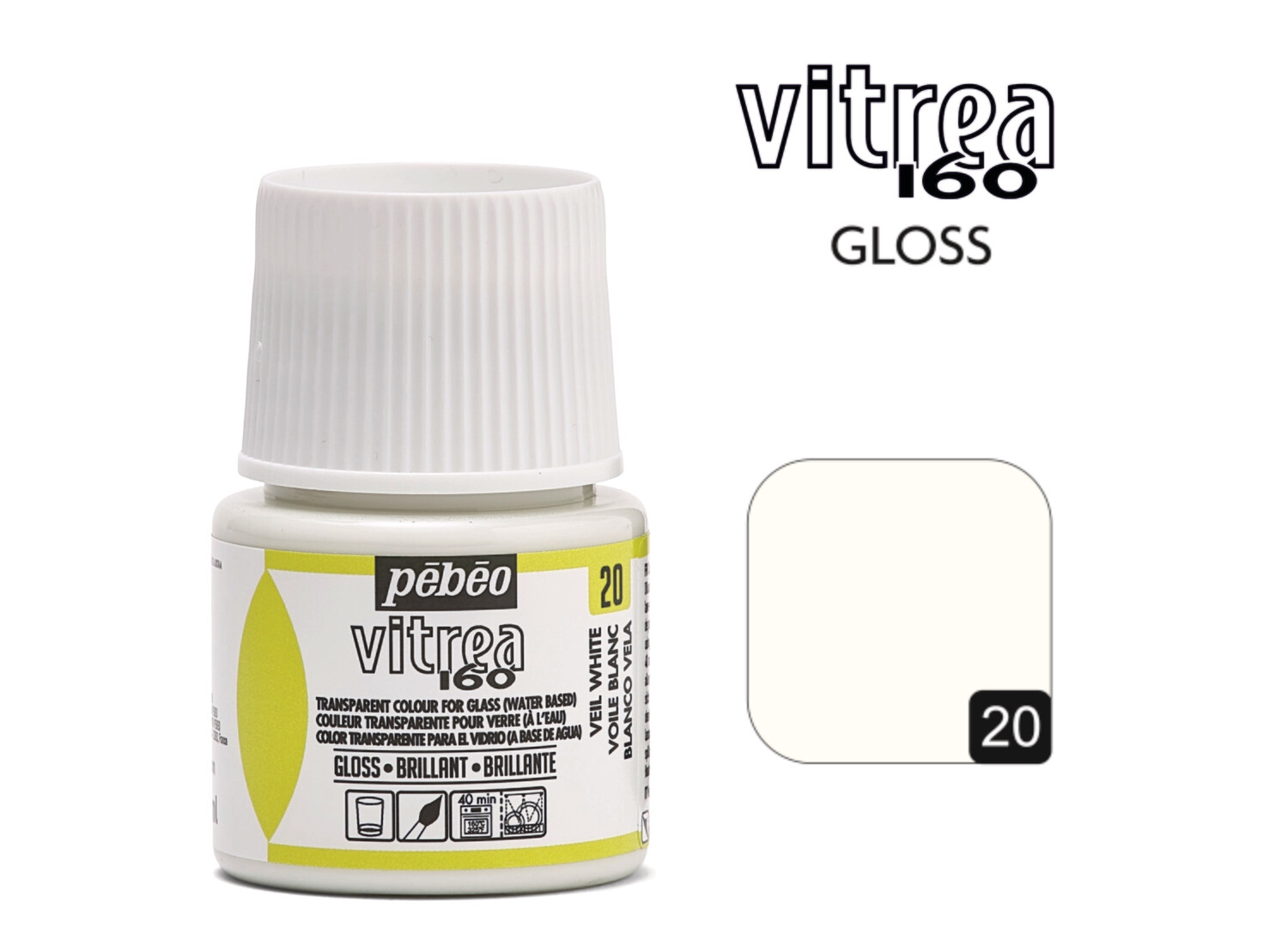 Vitrea-160 Gloss 45ml 20T Veil White
