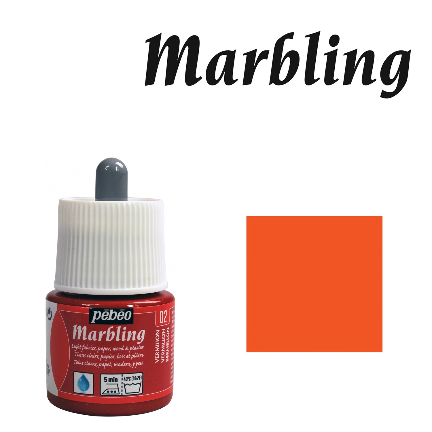 Marbling Colour 45ml 02 Vermilion