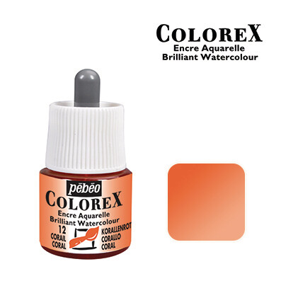 Colorex Water Colour Ink 45ml 12 Cartham