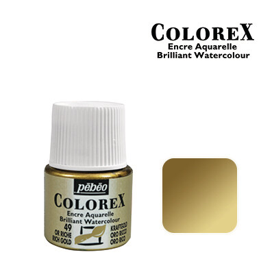 Colorex Water Colour Ink 45ml 49 Rich Gold
