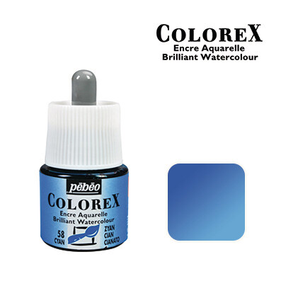 Colorex Water Colour Ink 45ml 58 Cyan
