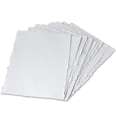 White Deckle Edge Paper 21x29.5 300gsm
