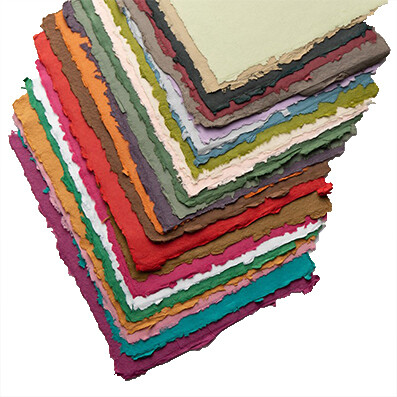 Colored Deckle Edge Paper 40x50cm 25 sheet 200gsm