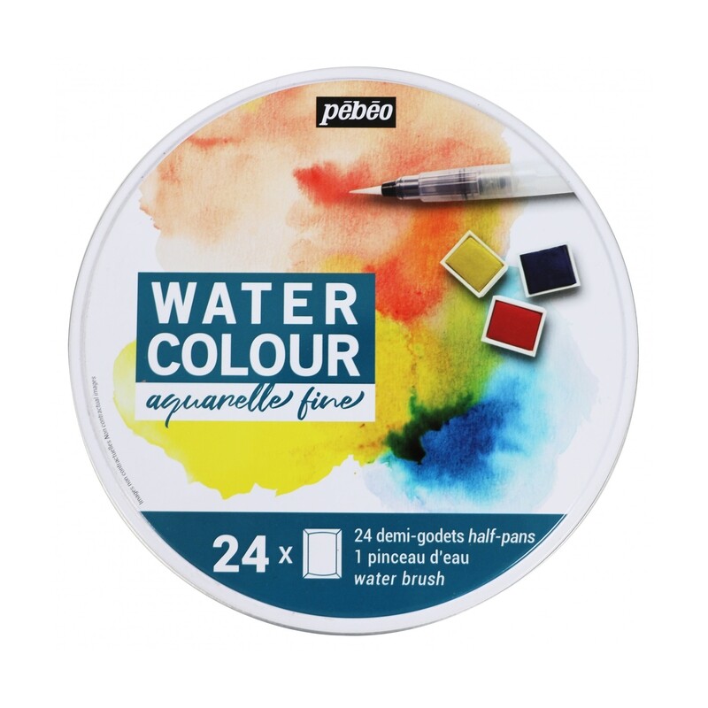 Watercolour Fine Metal Box 24 half-pans‬