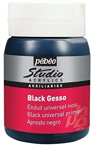 Gesso Studio Acrylic 500 ml , Black Gesso Studio Acrylic 500 ml , Black