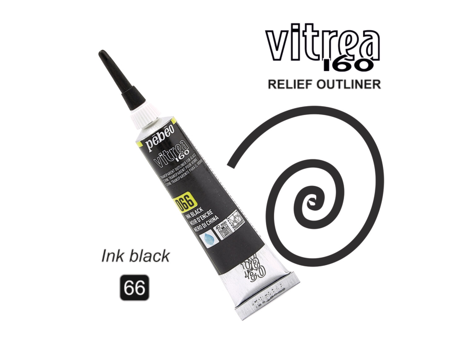 Vitrea-160  Outliner 20ml 66 Ink Black