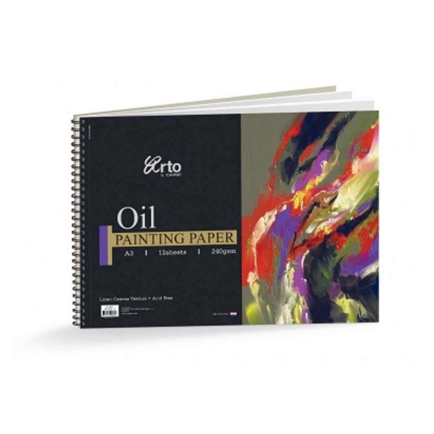 Wire-O Oil Painting Book (100% Cellulose)  A3 240gsm 12 sheets