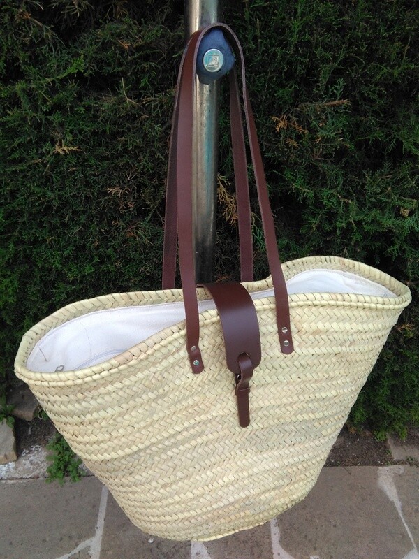 Cesta grande cerrada con cremallera con broche