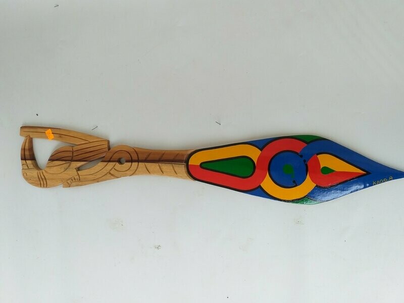 pagaie toucan art tembée  L 74CM l 20cm