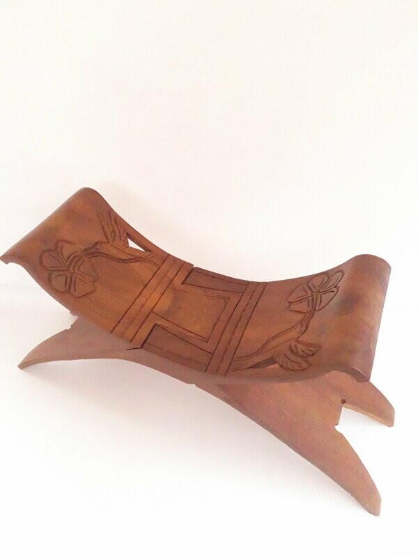 banc saramaca sculpté colibri