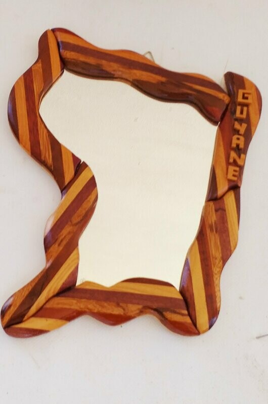 Mirroire carte guyane  28 cm x22 cm