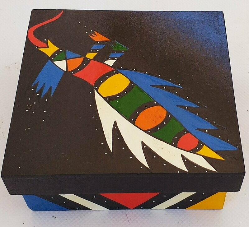 boite ciel de case serpent de mere  L 13cm l 13cm h5cm