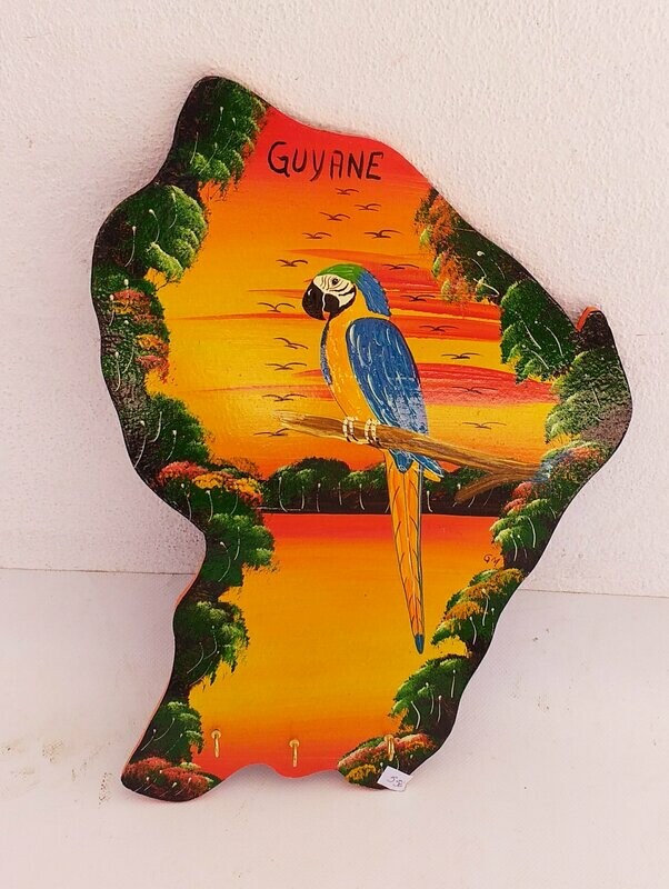 carte guyane  porte cléfs toucan