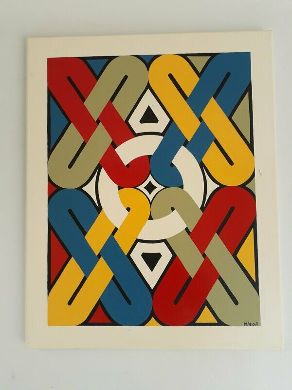 tableau temb ée 40cm x50cm "clefs d'amour"
