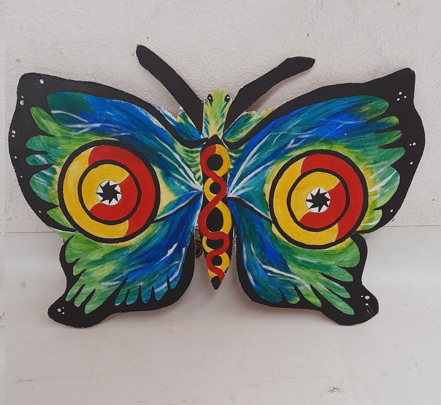 Tableau Papillon Morpho Art Tembé
