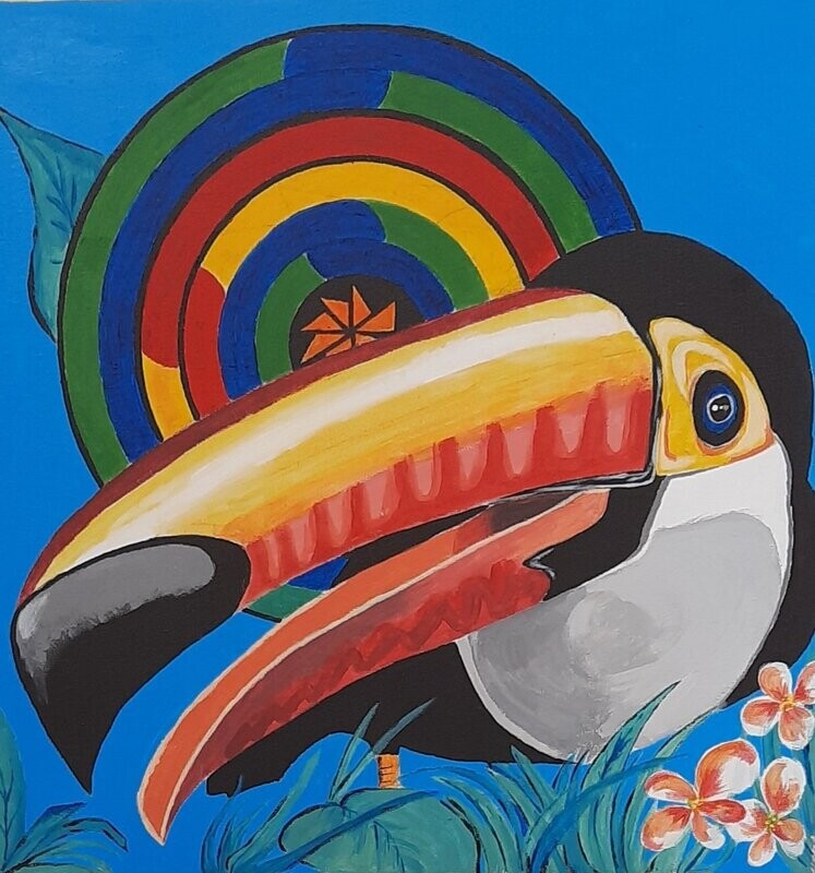 Tableau Art Tembé Toucan