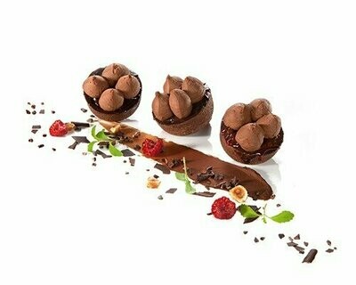 Tartelette au Chocolat gedeckte Schokoladentartelette mit Himbeer-Balsamico-Kern 35g