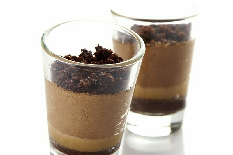 Karamell mit Fleur de Sel und Baileys-Mousse 50g Karamell mit Fleur de Sel und Baileys-Mousse 50g