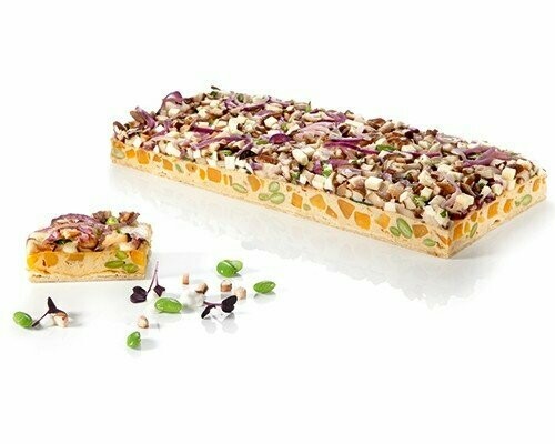 Süßkartoffel-Shiitake-Quiche mit rosa Zwiebeln und Sojabohnen 1.35 KG