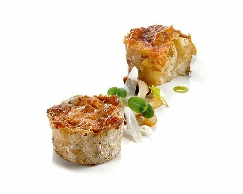 Steinpilz-Kartoffel-Törtchen mit Mozzarella und Gouda gratiniert 80g Steinpilz-Kartoffel-Törtchen mit Mozzarella und Gouda gratiniert 80g