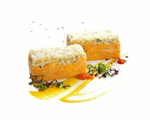 Süßkartoffel-Birnen-Gratin mit Kartoffeln, Paprika und Kokos 55g