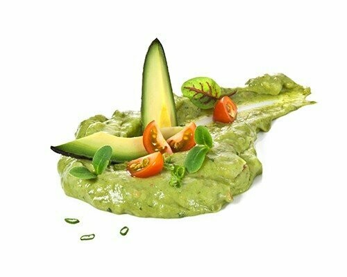 Guacamole mit frischem Koriander und Tomatenwürfeln 100g Guacamole mit frischem Koriander und Tomatenwürfeln 100g