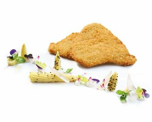 Schweineschnitzel aus dem Rücken paniert 80g Schweineschnitzel aus dem Rücken paniert 80g