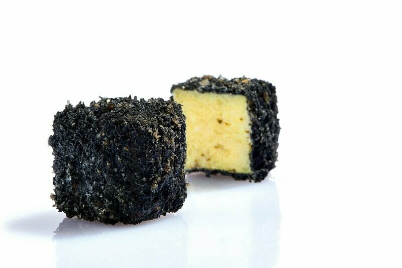 Praline Kartoffel mit Trüffel
im Asche-Mantel 30g Praline Kartoffel mit Trüffel
im Asche-Mantel 30g