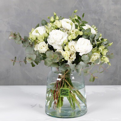 White in vase