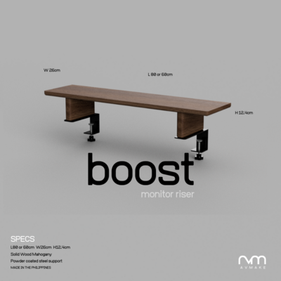 BOOST v1 - Monitor Riser, WOOD SPECIES: MAHOGANY