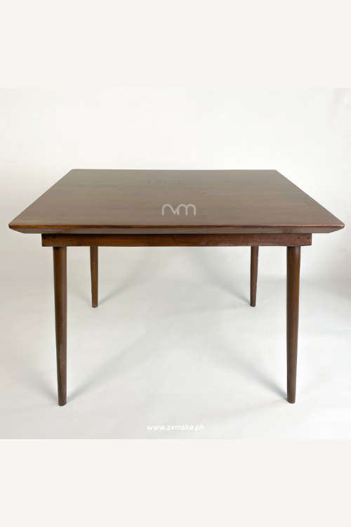 Square Table with Wooden Legs