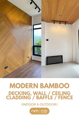 Modern Bamboo Decking, Wall/Ceiling Cladding/Baffle/Fence (Indoor & Outdoor)