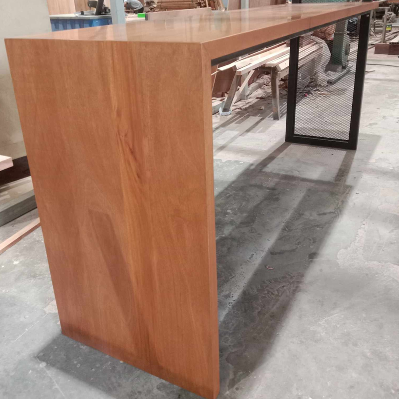 Meranti Wood Table with Expamet Frame