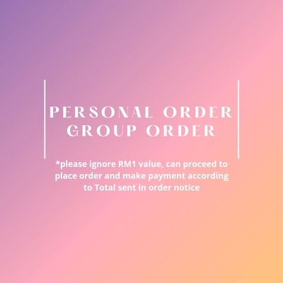 Personal Order / Group Order