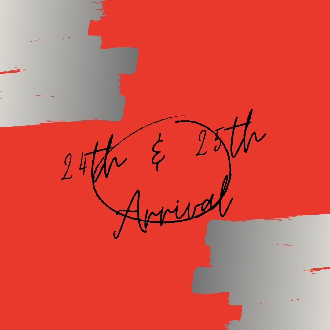 (2ND PAYMENT) 24th &amp; 25th ARRIVAL
