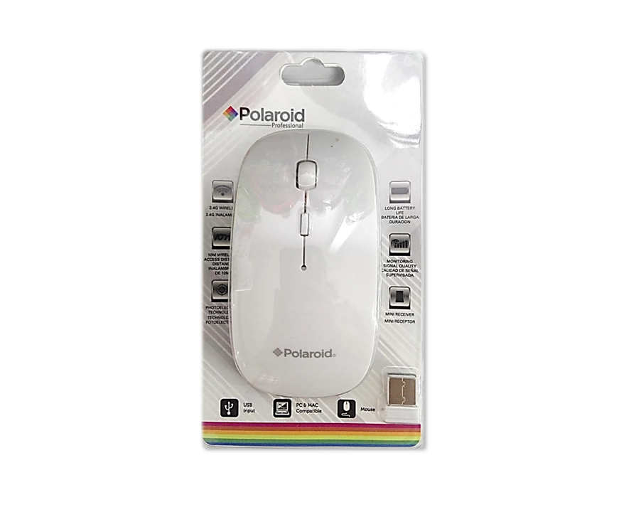 Mouse inalambrico Polaroid Blanco PMWL-125