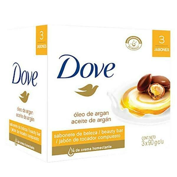 Jabon Dove Oleo de Argan 3Pack 90gr/ 3 unidades