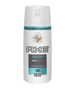 Desodorante Axe Aerosol Antitranspirante Collision Cuero +Cookies 90gr/152ml