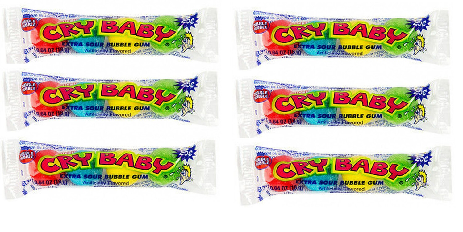 Cry Baby Bubble Gum Extra Sour 6Pack