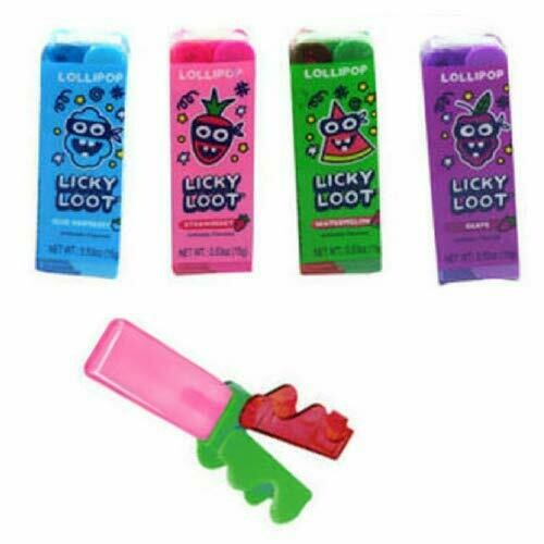 Kids Licky Loot Lollipop Sweet Bandit 15gr  4Pack