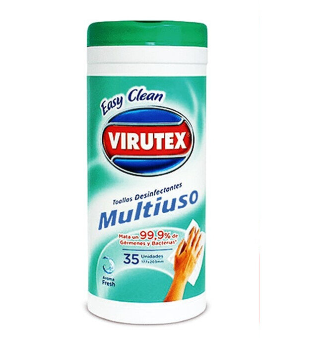 Toallitas Virutex Desinfectantes Multi Easy Fresh 35 Unidades